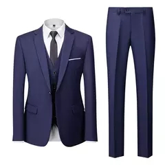 Conjunto de terno casual masculino de negócios, jaqueta masculina, blazers, calças, calças, colete, colete, moda, 2023 - Wolf Magazine
