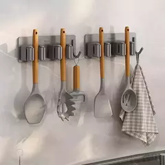Ganchos Multiuso Gancho Adesivo de Parede Pendurado Mop Rack Vassoura Gancho de Vassoura de Cozinha Organização da Casa de Banho Acessórios Organizador de Casa - Wolf Magazine
