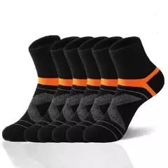 Meias esportivas pretas masculinas, casual, macia, correndo, verão, absorvem o suor, respirável, meia masculina, alta qualidade, 3 pares