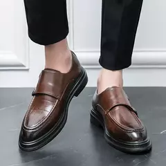 WAERTA-sapatos formais para homens, sapatos derby, sapato de couro, fivelas duplas, sapatos aguçados para cavalheiros, moda para casamento, tamanho grande, 38-46 - comprar online