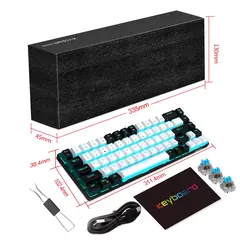 Teclado mecânico para jogos, LED retroiluminado, Interruptor azul, Ergonômico RGB, Quente, Troca, Jogos, PC, Laptop, Escritório, 68 Chaves - comprar online