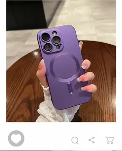 Imagem do Caixa de carga sem fio Magsafe para iPhone, capa magnética macia, preto luxuoso, iPhone 16, 15, 14, 13, 12, 11 Pro Max