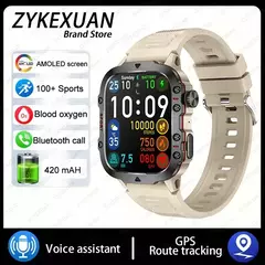 Xiaomi-Relógio Inteligente Militar para Homens, IP68, GPS, Exterior, Esportes 100 +, Rastreador De Fitness, Monitor De Saúde, 1.96 ", Chamada BT, Smartwatch, Novo, 2024 - loja online