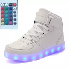 USB LED Shoes com controle remoto para crianças e adultos, tênis luminosos com luzes, tênis para crianças, meninos e meninas, tamanho 25-42 na internet