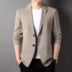 Imagem do Blazers masculinos de negócios slim fit, blazers casuais, casacos de primavera, roupas formais, casacos de grife masculinos, tamanho 4x, novos, verão