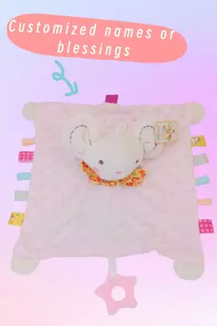 Nomes personalizados cobertor de edredom para bebê, cobertor de segurança animal, toalha acalmar, pelúcia macia NewbornDoudou Personnalisé na internet