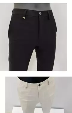 Homens terno calças calças formais pantalone hombre estiramento fino cor sólida vestido casual calças de comprimento total moda novas roupas masculinas - comprar online