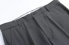 Imagem do Calça masculina de seda fria fluida, calça masculina de negócios para verão, esfriamento folgado, alfaiataria social, 9 calças recortadas, verão