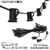 Impermeável String Light com Cabo Elétrico, E12 Sockets, C7 Base, UE 220V, EUA 110V, Hold Lâmpada, Conectável, Casamento, Decoração de Natal