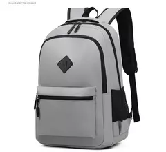 Mochila de carregamento USB impermeável para homens, sacos traseiros do escritório do negócio, mochila para laptop casual, mochilas escolares masculinas, 15,6";;VERDADEIRO;;"CINZA - Wolf Magazine