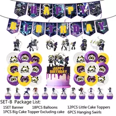 Novo assassinato drones decorações de festa de aniversário anime figuras de ação periferia tema fontes de festa diy banner balão bolo toppe - comprar online
