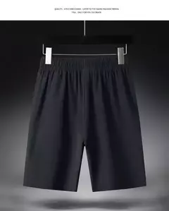 Imagem do Calções esportivos de seda gelo masculino, corrida, ginásio, secagem rápida, respirável, praia, calça curta, fitness, jogging, legal, roupas esportivas casuais, verão