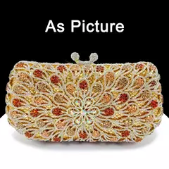 Imagem do Bolsa De Diamante Para Mulheres, Saco De Noite, Saco De Jantar, Oco De Cristal, Mão De Strass, Festa De Casamento De Luxo, Presente De Natal, Mais Recente