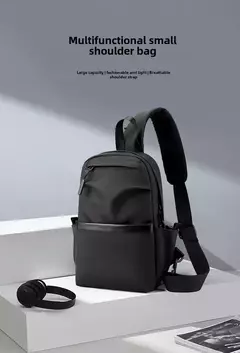 Bolsa de peito masculina 2024 nova moda na moda marca cruz saco de ombro casual crossbody saco ins telefone móvel pequena mochila - loja online