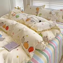 Ins Floral Bedding Set with Duvet Cover, folha plana, fronhas, sem enchimento, Full Queen Size, Hotel, Home, Soft Bed Linens, Novo, Verão - Wolf Magazine