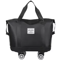Saco de bagagem expansível com roda universal, grande capacidade, separação seca e úmida, armazenamento, viagens de negócios, mochila