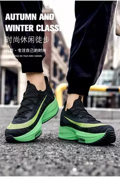 Imagem do Unisex Lace Up Round Toe Sneakers, amortecimento tênis para mulheres e homens, corrida de instrutor, tênis respirável para casal, moda