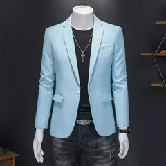 Blazer casual de negócios masculino, vestido de casamento noivo, tops de terno boutique, casaco monocromático, marca de alta qualidade, moda - Wolf Magazine