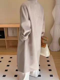Casaco de Cashmere Camel Classic, casaco de lã de comprimento médio, novo, 101801, outono e inverno - Wolf Magazine