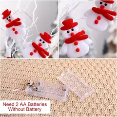 Snowman LED Garland String Light, Feliz Natal Decorações para Casa, Xmas Tree Ornament, Presentes de Ano Novo, 2024 - loja online