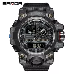Relógio de quartzo estilo G SANDA masculino, choque impermeável, relógio militar esportivo, relógio de pulso digital masculino, relógio, novo, 3133, 50m, 2022