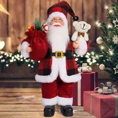 Boneca Papai Noel com Sacos De Presente, Decoração de Natal para Casa, Enfeites de Natal, 2024