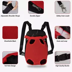 Gato de estimação cão ombro duplo respirável portátil viagem pet cão transportadora mochila malha transportadora saco frontal pequeno cão gatos ao ar livre - Wolf Magazine