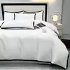 Estilo simples conjuntos de cama ?????????? ????? lavado escovado Duvet Cover com fronha lençóis de luxo conjunto cama rainha/king size