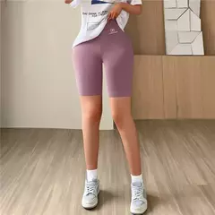 Shorts de ioga para mulheres, treino elástico, cintura alta, controle de barriga, calças Ruched Booty, calças justas de compressão sem costura - loja online