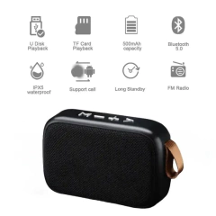 Mini alto-falante de tecido portátil sem fio soundbar bluetooth 5.0 ao ar livre indoor esporte alta fidelidade alto-falante j suporte cartão tf rádio fm l - loja online