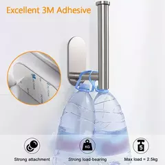 Aço inoxidável de parede Toilet Paper Holder, sem perfuração, Toalha Roll Dispenser, Banheiro e Cozinha, Aço Inoxidável SUS304 - Wolf Magazine