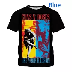 Homens e mulheres em 3D impresso T-shirts, Guns N Roses, Rock Band, Skull Streetwear, personalizado mais camisa, verão, novo