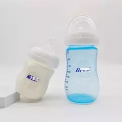 Garrafa de bebê anti-inchaço, Material PP de grau alimentício do bebê, Mamilo de silicone de leite materno, BPA Free, 150ml, 250ml