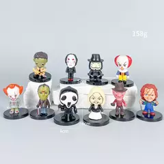 10-20 pçs/lote o pesadelo antes do natal 7cm mini figura jack skellington horrível engraçado boneca de halloween modelo ornamentos brinquedos - Wolf Magazine