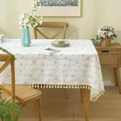 Imagem do Pequena Margarida Padrão Toalha De Mesa De Mesa, Bordado, Festa De Casa, Retangular, Fluindo Design Floral, Mesa De Jantar Pano, Simples