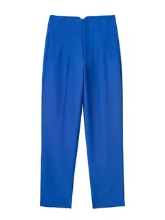 TRAF-Calças lápis cintura alta com costura para mulheres, calças no tornozelo, moda escritório, streetwear outono, 2023 - loja online
