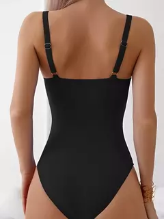 Imagem do Maiô frente Ruched feminino, One Piece Swimwear, Fato de banho sexy, Roupa de praia feminina, Banho de natação, Monokini, Cortar fora, 2021