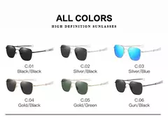 Azul Aviação Óculos Polarizados para Homens e Mulheres, Marca de Luxo, Alta Qualidade, Tons Estéticos, Quadrado Piloto Óculos De Condução, UV400, 2022 - Wolf Magazine