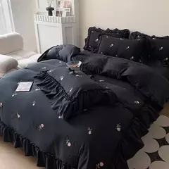 Rose Conjunto De Cama Bordado, Capa De Edredão sem Núcleo, 1 * Capa De Edredão + 2 Fronha, Estilo Princesa, 3PCs - comprar online