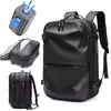 Mochila de viagem de compressão a vácuo de grande capacidade para homens, mochila expandida 17 "laptop, negócios, escola