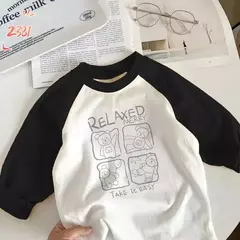 Camisetas de manga comprida de algodão puro para meninos e meninas, camiseta infantil, roupa de bebê, elegante, nova, primavera e outono - Wolf Magazine