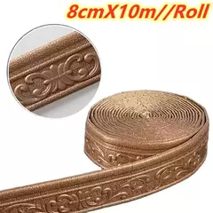 10m/rolo 3d guarnição de parede linha rodapé borda auto adesivo à prova dwaterproof água rodapé papel de parede adesivo para sala decoração casa - comprar online
