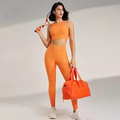 Conjunto de roupas de yoga feminino cintura alta leggings e topo duas peças sem costura roupas de exercício de fitness roupa interior de treino de fitness - loja online
