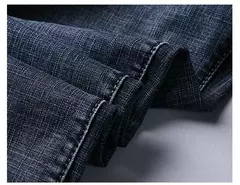 Wthinlee-Calça Jeans Stretch Casual Masculina, Calças Jeans Trabalho, Roupa de Marca Masculina Clássica, Azul, Preta, Nova, Moda - Wolf Magazine
