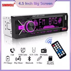 Hippcron 1 din rádio do carro estéreo multimídia mp3 player digital bluetooth fm iso potência aux entrada usb bluetooth universal autoradio
