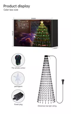Árvore de natal inteligente toppers luzes app diy imagem led rgb luz da corda controle bluetooth led estrela corda cachoeira natal - Wolf Magazine