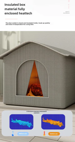 Casa para cães e gatos vadios, à prova d'água, ao ar livre, inverno, quente, para animais de estimação, camas de dormir, dobrável, lavável, para cães pequenos, suprimentos para cachorros - loja online