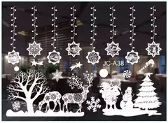 Imagem do Decoração de Feliz Natal para casa, parede e janela adesivos ornamentos, guirlanda de ano novo, Noel Festoon, 2022, 2025