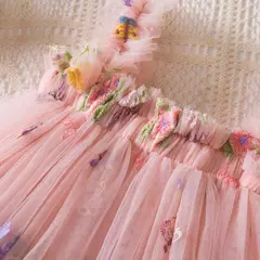 Vestido Borboleta 3D para Bebé Menina, Roupa Infantil, Festa de Aniversário, Vestidos Luxuosos Elegantes, Roupas Doce Verão, Novo, 1-5Y - comprar online