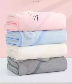 Toalha de banho com capuz animal para bebês, cobertor macio, envoltório Swaddle para dormir quente para meninos e meninas, roupão infantil - loja online